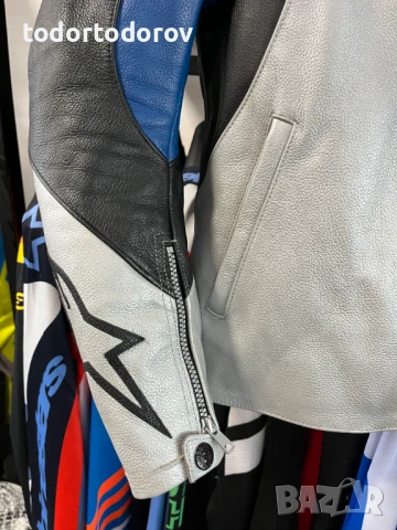 Кожено мото яке за мотор ALPINESTARS SX-1,48 S/M,всички протектори, снимка 4 - Аксесоари и консумативи - 51132948