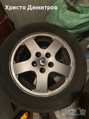 Оригинални алуминиеви джанти Škoda 14” с гуми 185/60 R14 – 4 бр., снимка 2 - Гуми и джанти - 55921559
