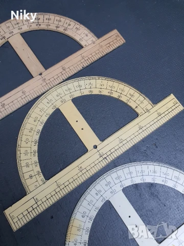 Училищни транспортири ъгломери , снимка 3 - Антикварни и старинни предмети - 50728260