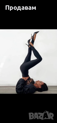 Клин с ластик черен/кафяв/шампанско, снимка 2 - Клинове - 52547641