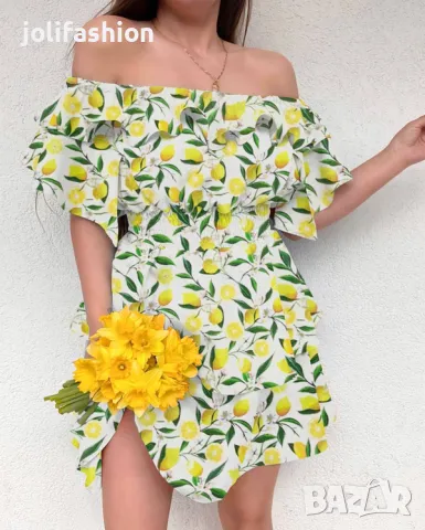 Летни рокли с лимони, снимка 7 - Рокли - 46404022