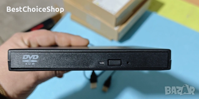 Външен CD/DVD диск CD RW четец DVD плейър за лаптоп PC Mac – USB, снимка 9 - Други - 53109363