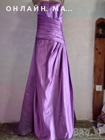 Дълга сатен коприна   рокля. , снимка 7 - Рокли - 40257578