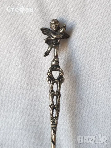 Сребърна лъжичка, снимка 2 - Антикварни и старинни предмети - 50105106