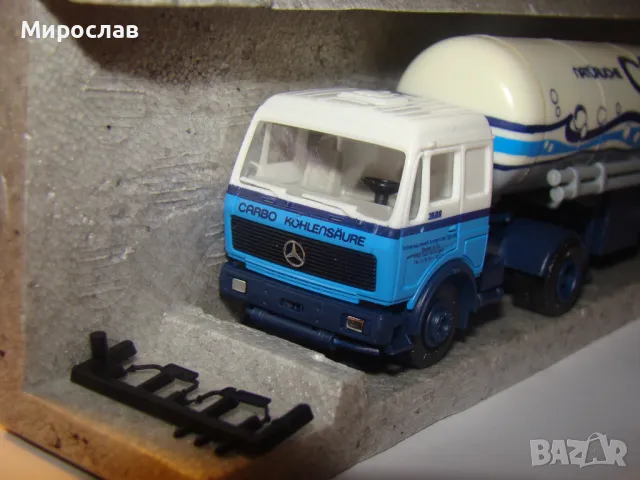 H0 1/87 ALBEDO MERCEDES BENZ ЦИСТЕРНА МОДЕЛ ИГРАЧКА КАМИОН КОЛИЧКА, снимка 4 - Колекции - 48383269