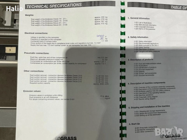 Пробивна,многошпинделна машина GRASS, снимка 5 - Други машини и части - 51585567