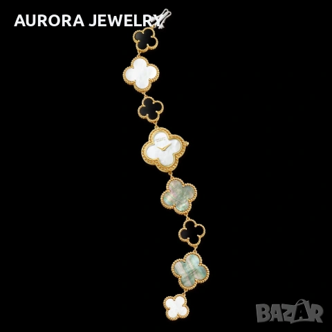 Van Cleef & Arpels VCA Mother of Pearl Onyx Alhambra Дамски Часовник, снимка 11 - Дамски - 53058299