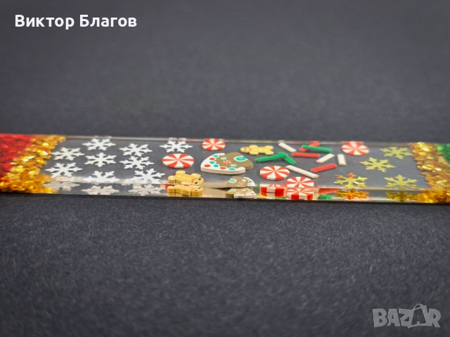 Коледен книгоразделител от епоксидна смола, снимка 4 - Коледни подаръци - 52908780