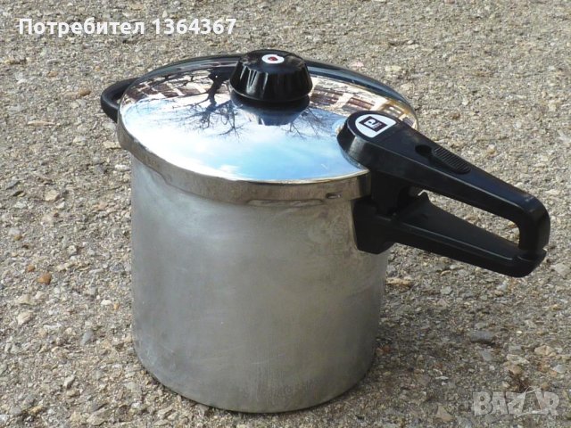 Немска алуминиева тенджера под налягане FISSLER,ОБЕМ ОТ 8л., снимка 2 - Съдове за готвене - 44418737