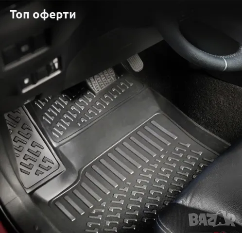 Гумени стелки RizLine съвместими с Volkswagen Caddy Panelvan 2004-2020  2 БРК-Т, снимка 3 - Аксесоари и консумативи - 48548035