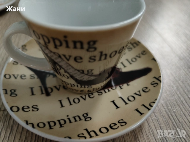 Чашка с чинийка за кафе с атрактивен дизайн, снимка 10 - Чаши - 53576866