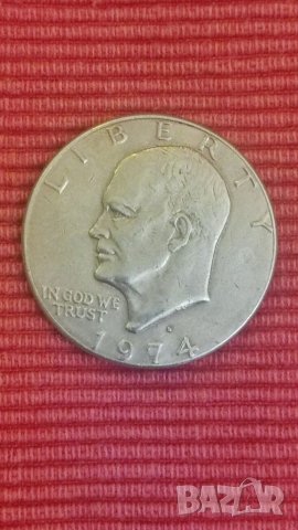 1 долар Айзенхауер 1974 г, голям. , снимка 3 - Нумизматика и бонистика - 41367542