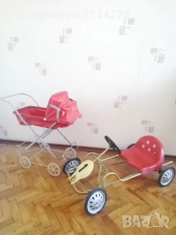 Стара децка количка с педали, 1970год. , снимка 10 - Антикварни и старинни предмети - 47647621