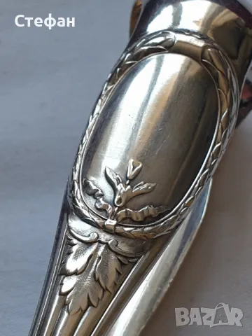 Посребрена щипка за лед Christofle, снимка 3 - Антикварни и старинни предмети - 49470794
