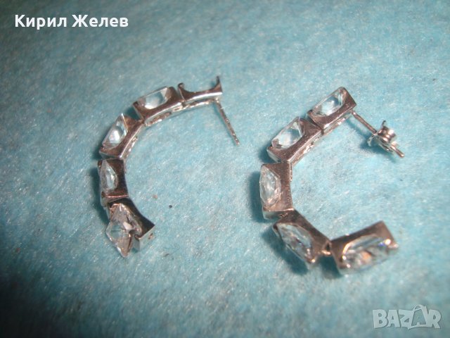 СРЕБЪРНИ КРИСТАЛНИ БЕЛ ЕПОК СТИЛ ВИНТИДЖ СКЪПОЦЕННИ ОБЕЦИ 25654, снимка 13 - Антикварни и старинни предмети - 35736280