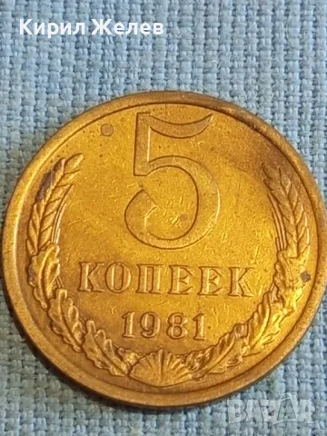 Стара монета 5 копейки 1981г. СССР рядка за КОЛЕКЦИЯ ДЕКОРАЦИЯ 40280
