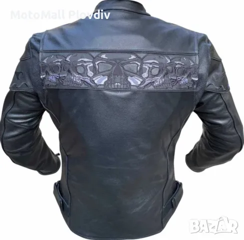 ПРОМО Motomall кожено ново чопър яке рокер всички размери кожа мотор, снимка 3 - Аксесоари и консумативи - 49169510