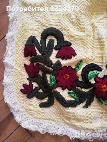 Стари неизползвани престилки изработени ръчно. Престилка фъкана бродерия, жълт вълнен плат. я , снимка 11 - Антикварни и старинни предмети - 51550513