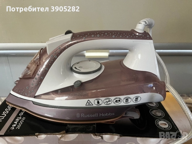 Парна ютия Russell Hobbs Pearl Glide Rose НОВА, снимка 3 - Ютии - 52915590