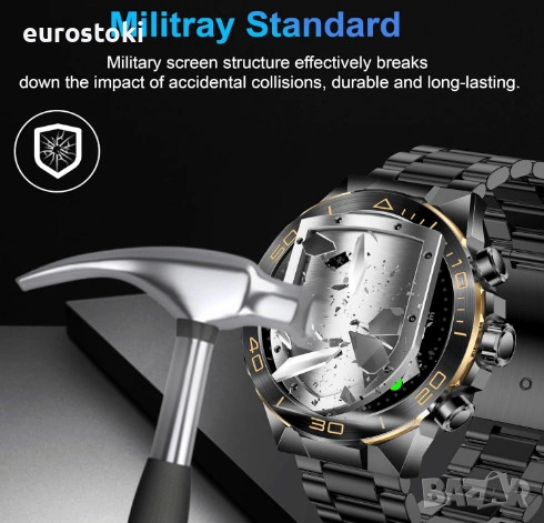 Мъжки смарт часовник H33, отговаряне/осъществяване на повиквания, 130+ спортни режима, монитор , снимка 6 - Смарт гривни - 53155894