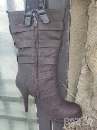 НОВИ! Ботуши с лека платформа Италиански чизми Дамски чизми Чизми естествена кожа Дънкови боти, снимка 5 - Дамски ботуши - 51953334