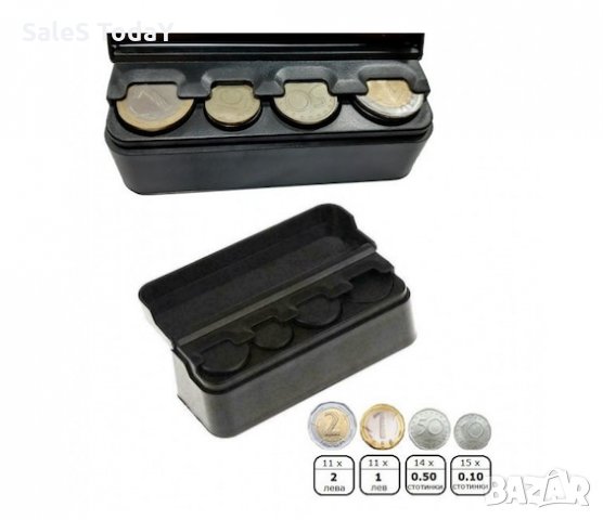 Монетник за автомобил, 11,7* 4,2* 3,8 см., черен , снимка 3 - Аксесоари и консумативи - 34314702