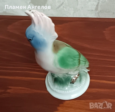 Порцеланова фигурка на папагал Какаду на Karl Ens Германия , снимка 8 - Фигурки - 53217061