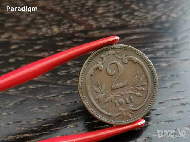 Монета - Австро-Унгария - 2 хелера | 1911г.