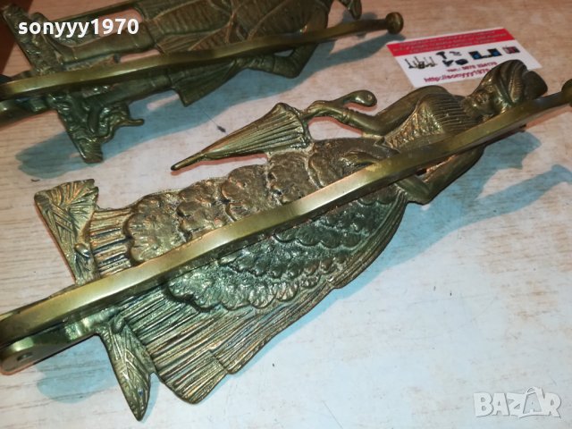 мед/месинг-закачалки мъж/жена 2бр от германия 2809211817, снимка 5 - Антикварни и старинни предмети - 34283743