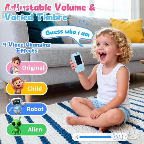 2 бр. видео уоки-токи за деца 3+ години, промяна на гласа, розово и синьо, снимка 4 - Образователни игри - 53607583