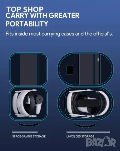 Каишка за глава Aubika,бързо зареждане за Meta Quest 3S/Quest 3, 8000 mAh батерия/смяна на Elite, снимка 4 - Аксесоари - 49308653