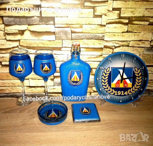 Подарък за фен на футбол/ марка кола/- Бутилка с логото на "ЛЕВСКИ", снимка 8 - Арт сувенири - 34758456