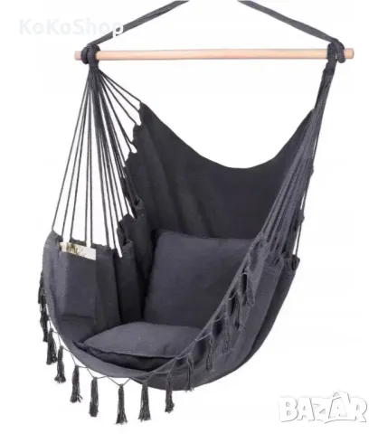 Хамак с възглавници-100х130 см./хамак/люлка/висящ стол, снимка 2 - Градински мебели, декорация  - 50091389