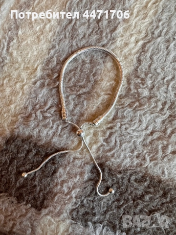 Сребърна гривна Pandora , снимка 4 - Гривни - 51775562