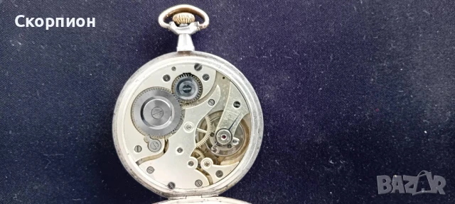 Швейцарски джобен СРЕБЪРЕН часовник - Класика в жанра - Рядък, снимка 14 - Джобни - 49032376