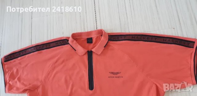 Hackett Aston Martin  3/4 Zip Pique Stretch Cotton Mens Size 2XL - 3XL  ОРИГИНАЛ! Мъжка Тениска!, снимка 14 - Тениски - 50436099