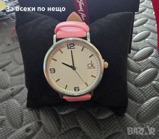 Calvin Klein Дамски Ръчен Часовник С Розова Кожена Каишка В Кутия Код VL-142