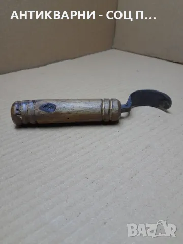 Стар Ръчно Кован Инструмент За Дълбане Дърводелски Инструмент., снимка 3 - Антикварни и старинни предмети - 48253126