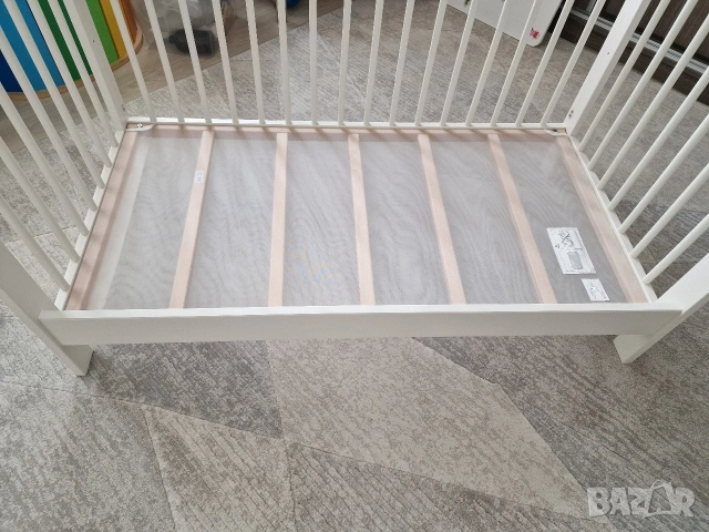 Бебешко легло / кошара IKEA Gulliver с матрак Skonast 60x120, снимка 6 - Бебешки легла и матраци - 53630190