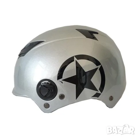 Отворена мото каска размер M 57-58 сива UV гланц, снимка 2 - Аксесоари и консумативи - 55865725