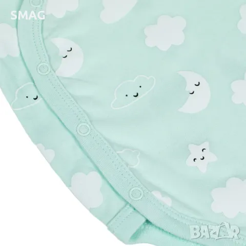 Бельо Памучно боди Mint White Clouds 0-6 месеца S_1230493, снимка 2 - Бодита за бебе - 49897251