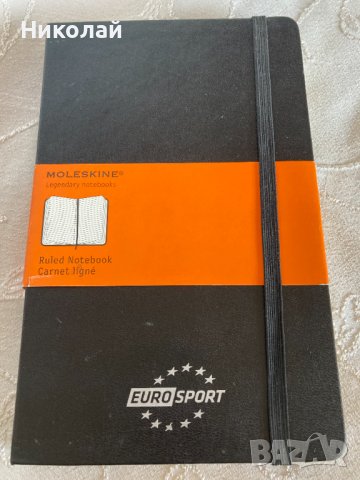 Тефтер Moleskine Classic, линиран, 120 листа/ 240 страници, 13см х 21см. брандиран Eurosport, нов, снимка 3 - Ученически пособия, канцеларски материали - 39305394