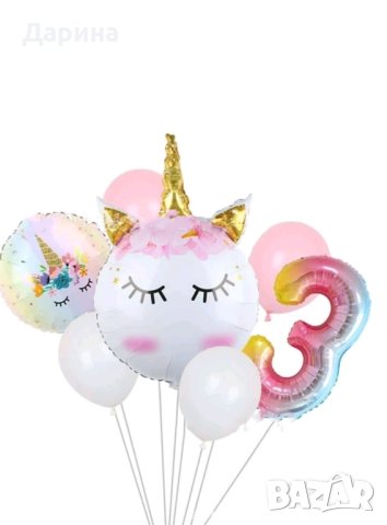 Парти сет балони ,,Еднорог", снимка 3 - Други - 40748446