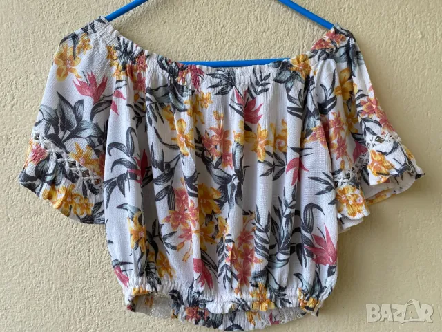 Къса блузка H&M - EUR 38, снимка 5 - Корсети, бюстиета, топове - 50437109