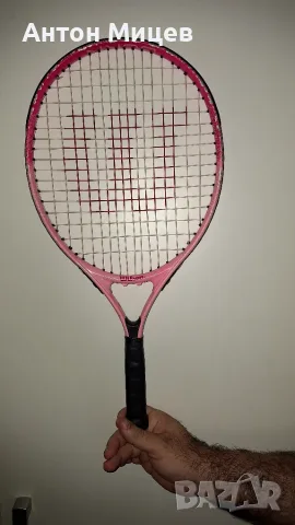 Тенис ракета Wilson Burn Pink 21 за дете между 5 и 7 години, снимка 3 - Тенис - 55981686