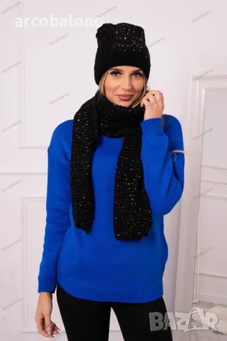 Дамски зимен комплект Jowita, 4цвята , снимка 6 - Шапки - 47512928