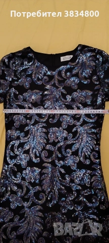 Дамска рокля с пайети, снимка 3 - Рокли - 53597509
