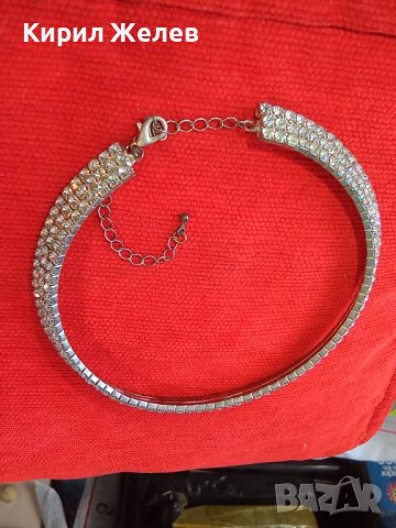 КРАСИВО ПОСРЕБРЕНО ЕФЕКТНО ФЕШЪН АРТ КРИСТАЛНО КОЛИЕ ОГЪРЛИЦА 27876, снимка 3 - Колиета, медальони, синджири - 37097069