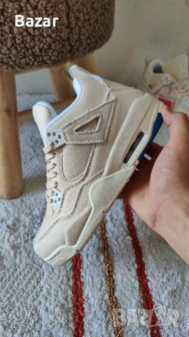 Nike Air Jordan 4 Blank Canvas Нови Обувки Кецове Маратонки Бежови Размер 38 Номер , снимка 3 - Маратонки - 42679988