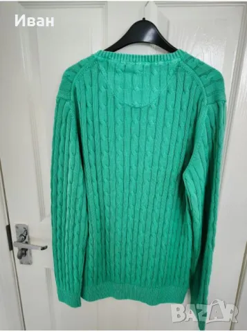 -70% НОВ! GANT Cotton Cable knit мъжки пуловер 100 лв., снимка 2 - Пуловери - 47645461